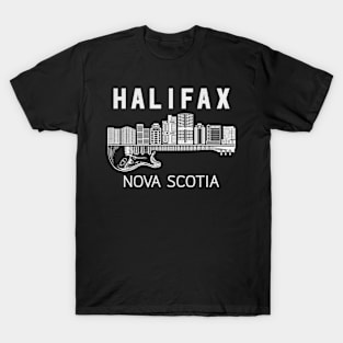 Halifax Canada Guitar Music Novo Scotia Halifax T-Shirt